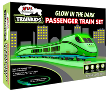 Load image into Gallery viewer, TRAINKIDS GLOW IN THE DARK PASSENGER TRAIN SET

