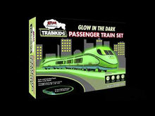 Load and play video in Gallery viewer, TRAINKIDS GLOW IN THE DARK PASSENGER TRAIN SET
